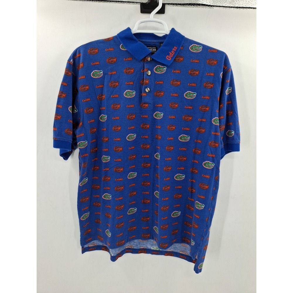 Chiliwear Florida Gators NCAA Blue Orange Polo Shirt XL AOP Final Four Champions